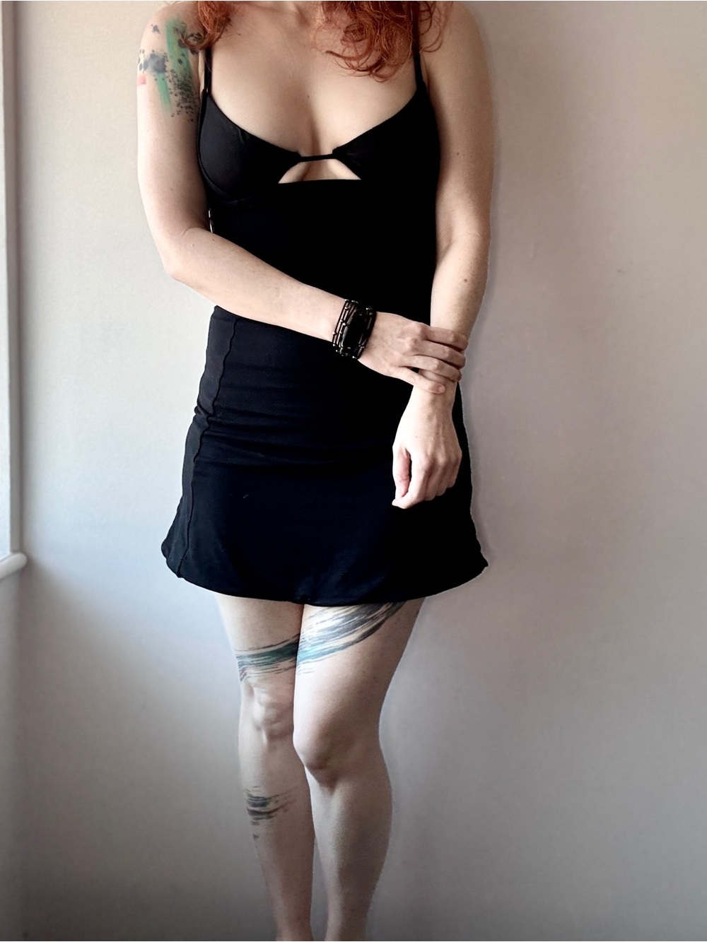 NWT Oh Polly Black Mini Dress US 2 Soft Double Lined Bodycon Club Goth